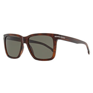 Boss Rectangular Sunglasses B1598/S EX4IR Brown Horn 55mm